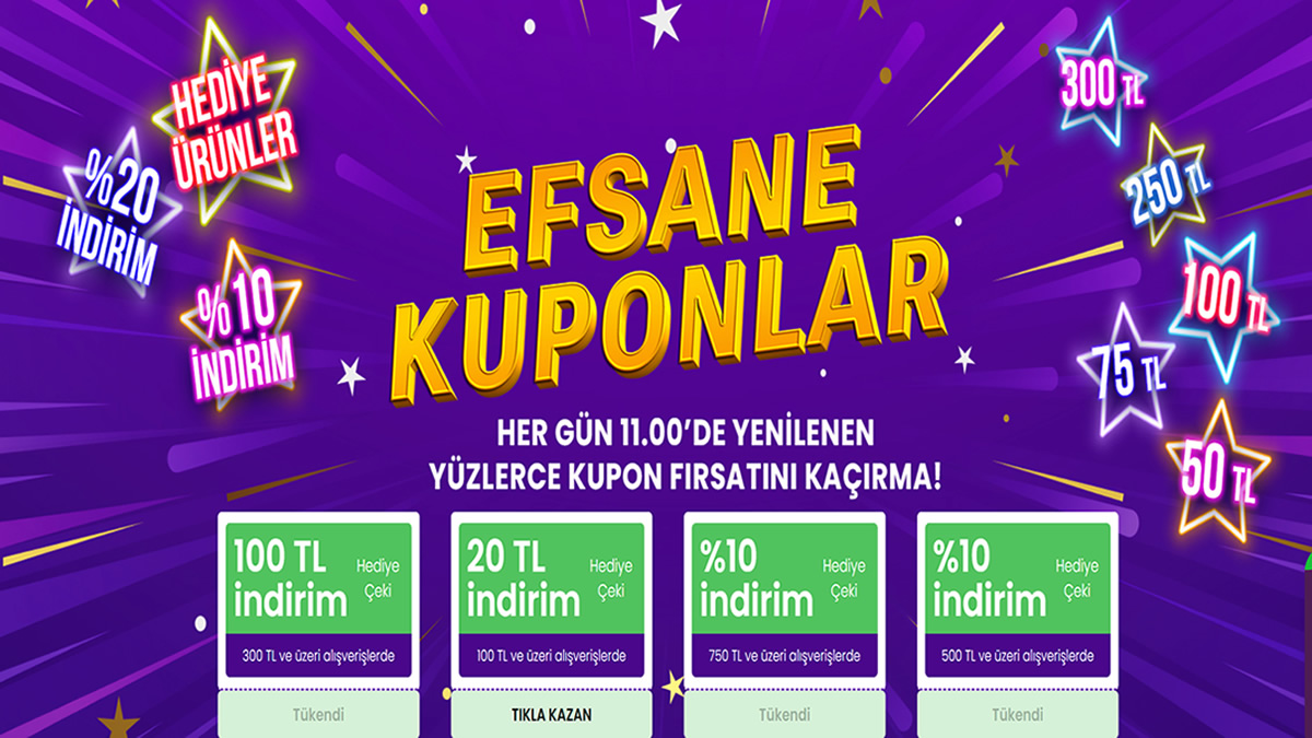 Popüler Kuponlar ve En Çok Kullanılan İndirimler